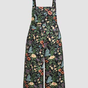 Shop Cider Lightweight Corduroy Floral Pocket Wide Leg Jumpsuit XL